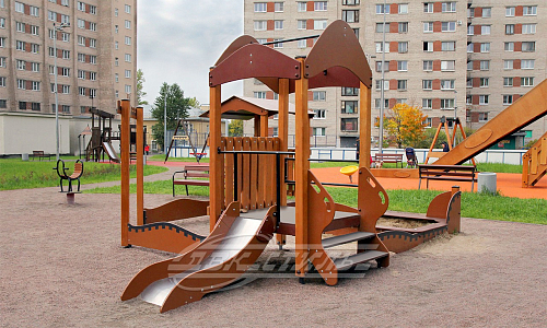 Песочный дворик с горкой Форт ПЕ-50 н.  �4